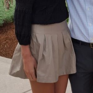 Tan faux leather skirt